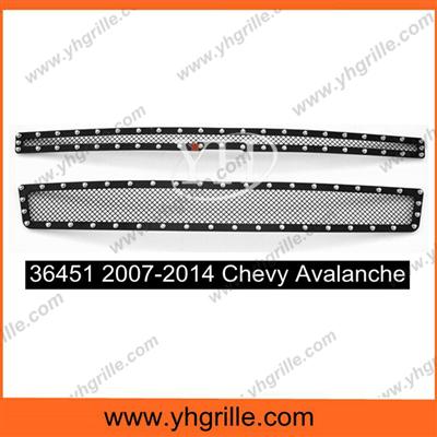 Fits 07-14 Chevy Avalanche/Suburban/Tahoe Rivet Stainless steel Mesh front Grille / car grille for chevy