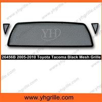 Black car Mesh Front Grille for Toyota Tacoma 1 PC Center & 2 PCS For Side Holes 2005-2010