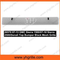 07-2013 GMC Sierra 1500/07-10 GMC Sierra 2500/Denali Top Bumper Black Stainless car Mesh Front Grille