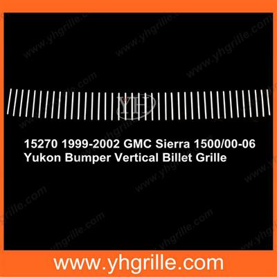 Fits 1999-2002 GMC Sierra 1500/00-06 Yukon Bumper Vertical Billet Grille