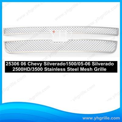 06 Chevy Silverado1500/05-06 Silverado 2500HD/3500 Stainless Steel Mesh Grille