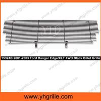 Fits 2001-2003 Ford Ranger Edge /XLT 4WD Open Across The Top Main Upper Black Aluminum Grille