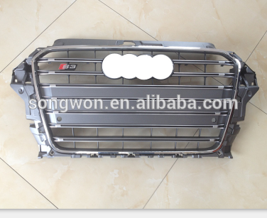 new S3 front grille witn chrome for audi A3