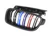 for BMW F30 328i 335i 4Dr M3 Look m Color Front Grille + Carbon Trim Cover