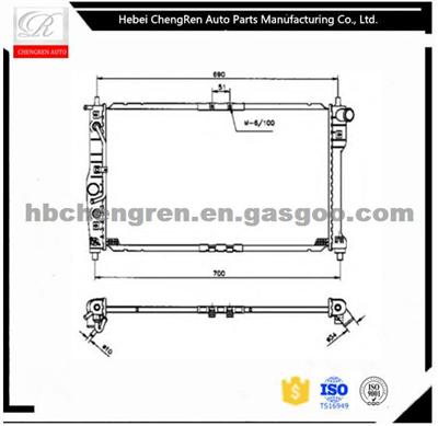 Aluminum Radiator For DAEWOO LANOS 1.5i 97- OE:96182260