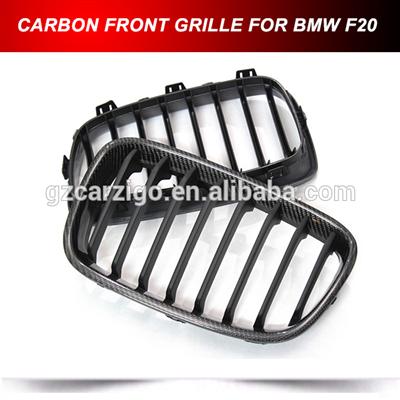 Front Kidney Sport Grills Grille Carbon Fiber For BMW F20 2010-14 1 Series