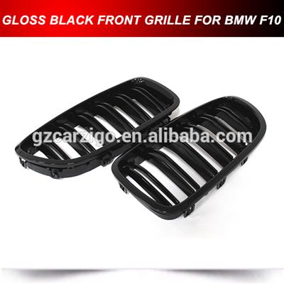 2Pcs Gloss Black Front Grill Grilles For BMW F10 5 Series 528i 530i 2010-2014