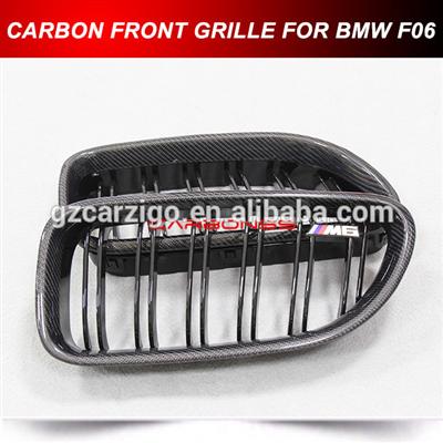 Double Rib Style M Look Carbon Fiber Front Kidney Grille For BMW F06 F12 F13