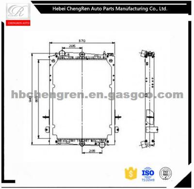 DAF 75 CF FAG 75 CF 290,FAN 75 CF 290 DAF 1628615 Truck Cool Radiator