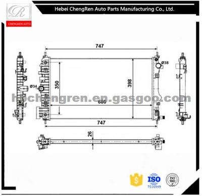 Car Radiator For CHEVROLET GMC CRUZE/Impala/Malibu 10-15 AT 13241722 1300288