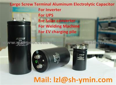 Large Ripple Current Screw Terminal Type Aluminum Electrolytic Capacitor For UPS