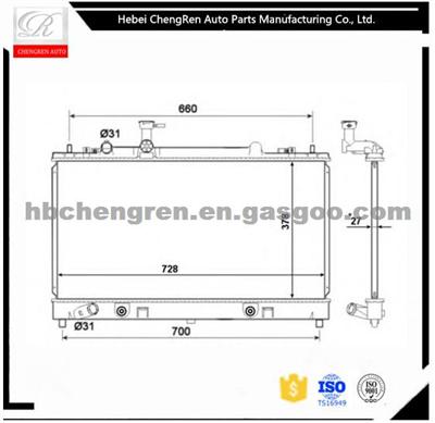 A/C Radiator For MAZDA 6 02-07 L328-15-200 L32815200 L32815200A AUTO Radiator Aluminum Radiator