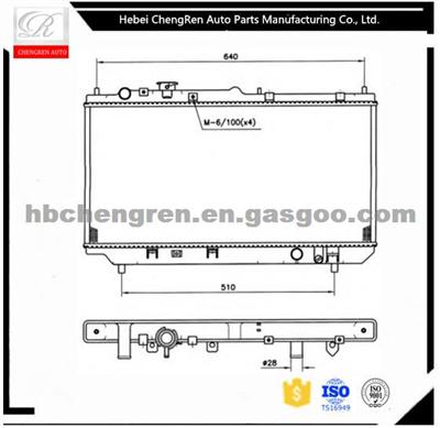 OEM# ZL05-15-200/ZL0515200 NISSENS# 62403 ENGINE COOLING RADIATOR FOR MAZDA