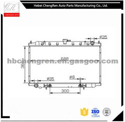 Wholesale Auto Radiator DPI 2413 For NISSA N BLUEBIRD '98-00 U14 AT OEM: 214603J100