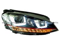 GTI Style Golf Mk7 LED HID Headlights Red Stripe Version