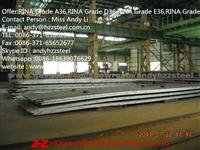 Offer:RINA Grade A36,RINA Grade D36,RINA Grade E36,RINA Grade F36,Shipbuilding Steel Plate,Marine Steel Plate