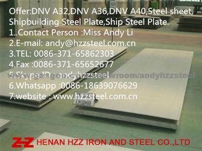 Offer:DNV A36,DNV D36,DNV E36,DNV F36,Steel Sheet,Shipbuilding Steel Plate,Ship Steel Plate.