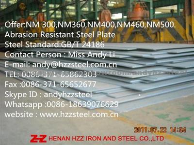 Offer: NM400 Abrasion Resistant Steel Sheet