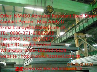 Offer:NM 450 Abrasion Resistant Steel Plate