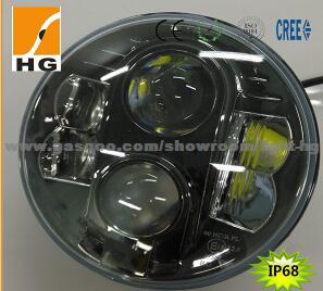 5.67 Harley 72W LED High Low Beam Headlamp For Jeep