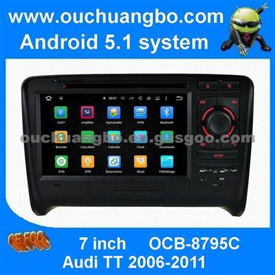 Ouchuangbo Auto Gps Stereo DVD Player Android 5.1 For Audi TT 2006-2011 With 1024*600 3g Wifi BT