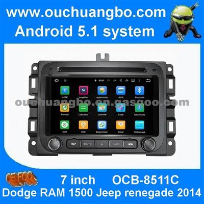 Ouchuangbo Auto Dvd Gps Navigation Android 5.1 For Dodge RAM 1500 Jeep Renegade With Bluetooth SWC MP3