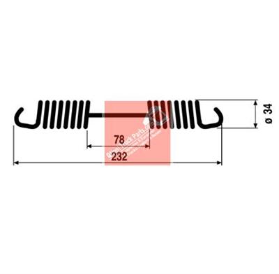 3354210192 Brake Shoe Spring For MERCEDES TRUCKS