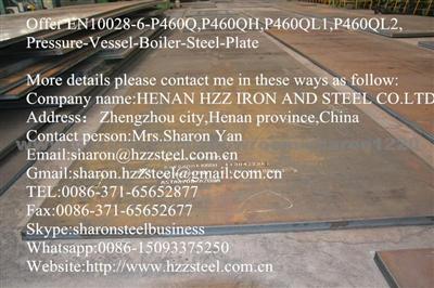 Offer EN10028-6-P460Q,Pressure-Vessel-Boiler-Steel-Plate