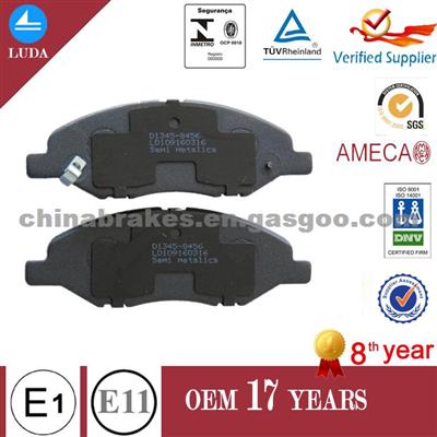 NISSAN BRAKE PAD D1345 SEMI METALLIC