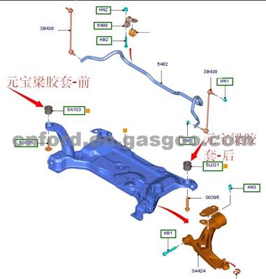 Front Rubber Sleeve For Subframe For Ford Focus/Escort OEM AV615A103AB