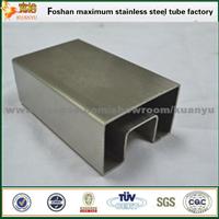 China Supplier Stainless Steel 316 Rectangular Single Groove Tube