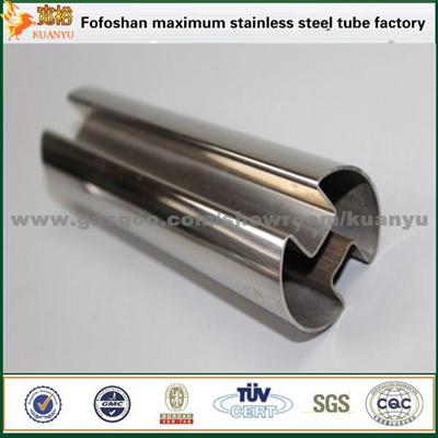 Foshan Factory Stainless Steel 304 Hollow Pipes Groove Tube