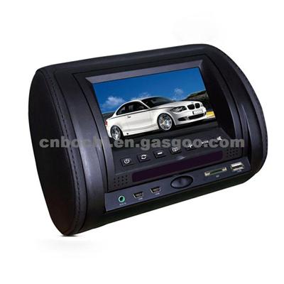 7-Inch TFT LCD(16:9) DC12V Car Headrest Dvd Player With IR Infrared Transmitter Function