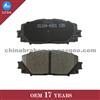 BDISC RAKE PAD D1184 /04465-52180 FOR TOYOTA