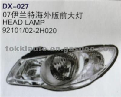 Hyundai Elantra Head Lamp 92101-2H020,92102-2H020 Year 2007