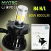 China Car Bulb Pair H4 80W 8000lm LED Headlamp Bulbs Car Lamp Headlight Accessories With Inner Canbus