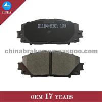 TOYOTA Yaris 2007-2014 Front Disc Brake Pads D1184-8301 Wholesale OEM 0446552260 Semi-Metallic Ceramic