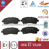 D1471-8671 SEMI Brake Pad For Toyota 10-07