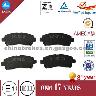 D1471-8671 Ceramic Brake Pad For Toyota 10-07