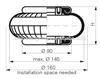 Small single convoluted air spring 1B5-500