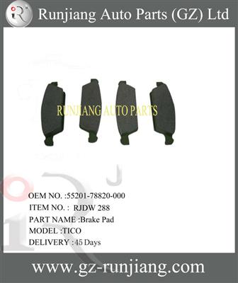 Brake Pads for 0.8L Daewoo Tico KLY3 OEM No 55201-78820-000 55210-50E20