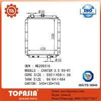 
TOPASIA Auto Radiator For MITSUBISHI CANTER 3.5 MT OEM: MC127000/ME299316 CORE SIZE:550*458*36
