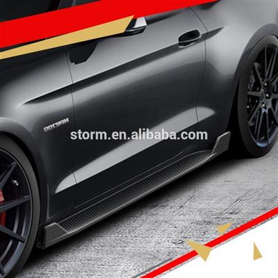 Carbon Fiber Body Kit Front Rear Bumper Lip Side Skirts For Ford Mustang GT 2015 2016 Car Styling Body Kit