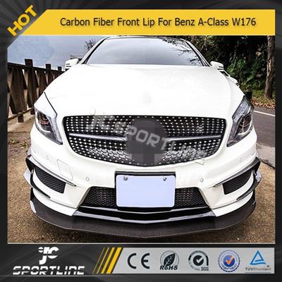 Carbon Fiber Front Lip For Ben z A-Class W176 A250 A260 A45 Rz Style 13-15