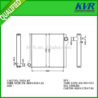 TATA MT INDIA CAR ENGINE COOL RADIATOR WATER COOLER RADIATOR