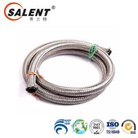 
10 Feet Siliver AN6 Nylon And Stainless Steel Braided Fuel Oil Gas Line Hose 6AN