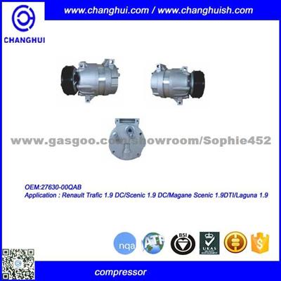 OEM 27630-00QAB A/C COMPRESSOR FOR Renault Trafic 1.9 DC/Scenic 1.9 DC/Magane Scenic 1.9DTI/Laguna 1.9