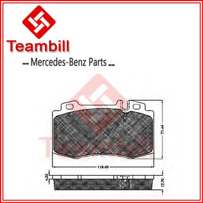 Guangzhou mercedes w203 car auto boss brake pad 0034204220 , 003 420 42 20