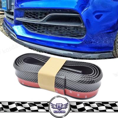 Universal EPDM carbon fiber front bumper lip protector , 2.5m / roll bumper lip skirt protector