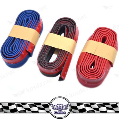 Universal 2.5m Body Kit Bumper Lip Side Skirt Rubber Edge Decorative strip